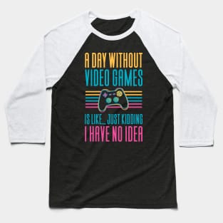 Gaming Gamer Video Games Baseball T-Shirt